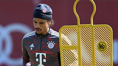 Bayern Munich midfielder Leroy Sane attends training. AFP