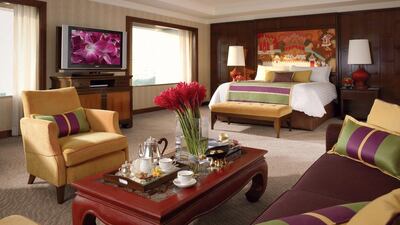 A junior suite at the Anantara Siam. Courtesy Anantara Siam Bangkok