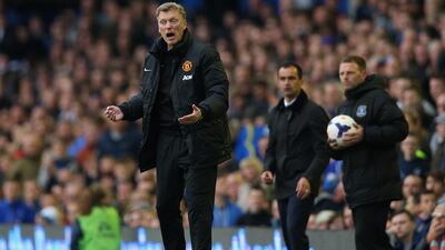 David Moyes was left embarrassed by a 2-0 loss to Everton, a side he left to go to Old Trafford. Photo by Clive Brunskill / Getty Images