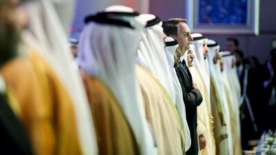 Jair Bolsonaro, president of Brazil, attends the UAE-Brazil Business Forum. Reem Mohammed / The National
