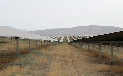 The Garadagh solar plant operated by Masdar in Baku, Azerbaijan. Pawan Singh / The National