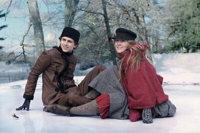 Timothee Chalamet and Saoirse Ronan in a scene from 'Little Women'. AP
