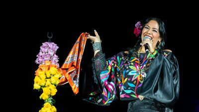 Lila Downs performs at Dubai Millennium Amphitheatre. Photo: Expo 2020 Dubai