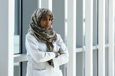 Dr Nahed Balalaa is a breast surgeon at Sheikh Shakhbout Medical City. She is leading the "dry run" at SSMC to ensure the handover from Mafraq Hospital runs smoothly. Khushnum Bhandari for The National