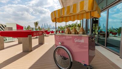 Gelato cart at Torno Subito in the W Hotel. Chris Whiteoak / The National
