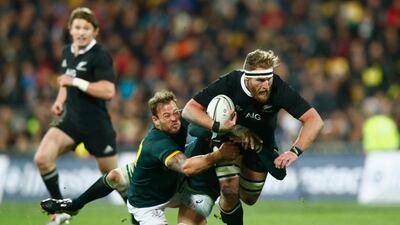 To defeat New Zealand, South Africa captain Jean de Villiers says the Springboks must first tackle the mental block they have had against Kieran Read, right, and the All Blacks. South Africa have won only once in their past 10 meetings against New Zealand. Phil Walter / Getty Images