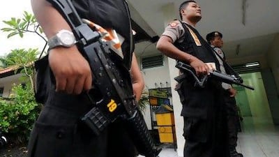 Indonesian anti-terror police killed five suspects in two raids late yesterday on the resort island of Bali.