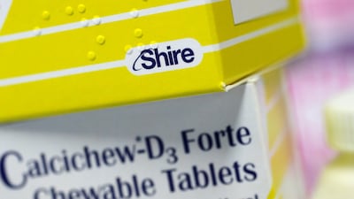Vitamins made by Shire at a chemist's in London. The British firm is willing to recommend takeover bid from Japan's Takeda. Suzanne Plunkett/Reuters