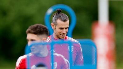 Gareth Bale trains on Tuesday. Reuters
