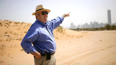 Anthony Mallows, the executive director of Sorouh Real Estate in 2008 discussing plans for the island. Nicole Hill / The National