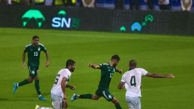Action from the Saudi Arabia v Pakistan clash in 2026 Fifa World Cup qualifying on Thursday night. X/@AhmadSpeakss