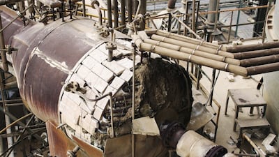 A fertiliser factory in Khor Al Zubeir in the southern Iraqi province of Basra. AP