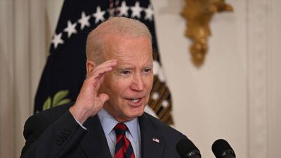 President Joe Biden speaks on lowering healthcare costs in remarks at the White House. AFP