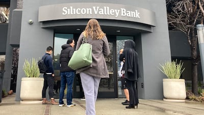 Silicon Valley Bank was shut down by state and federal banking regulators on March 10. The bank's parent company, SVB Financial Group, entered bankruptcy on March 17. AP