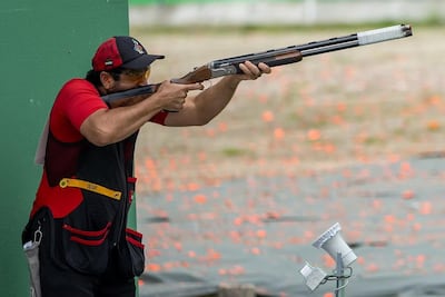 Saif bin Futtais also advanced in the men's individual skeet. Photo: UAE Olympic Committee