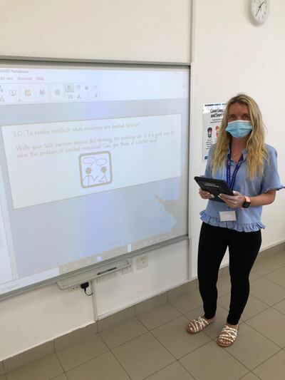 Claire Heylin has praised the resiliency of children who have quickly adapted to a new learning environment. Courtesy: Claire Heylin