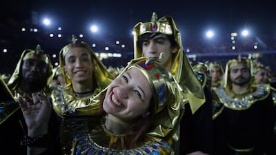 Dancers perform during the opening ceremony before the the opening match of the 2019 Africa Cup of Nations between Egypt and Zimbabwe at Cairo International Stadium in Cairo. EPA