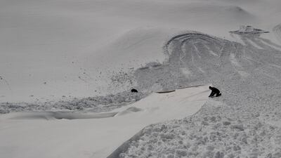 A glacier at the Stubaier glacier ski resort near Neustift im Stubaital, Austria. Slumps in emissions from lockdowns are unlikely to be enough to halt global warming. Lisi Niesner / Reuters