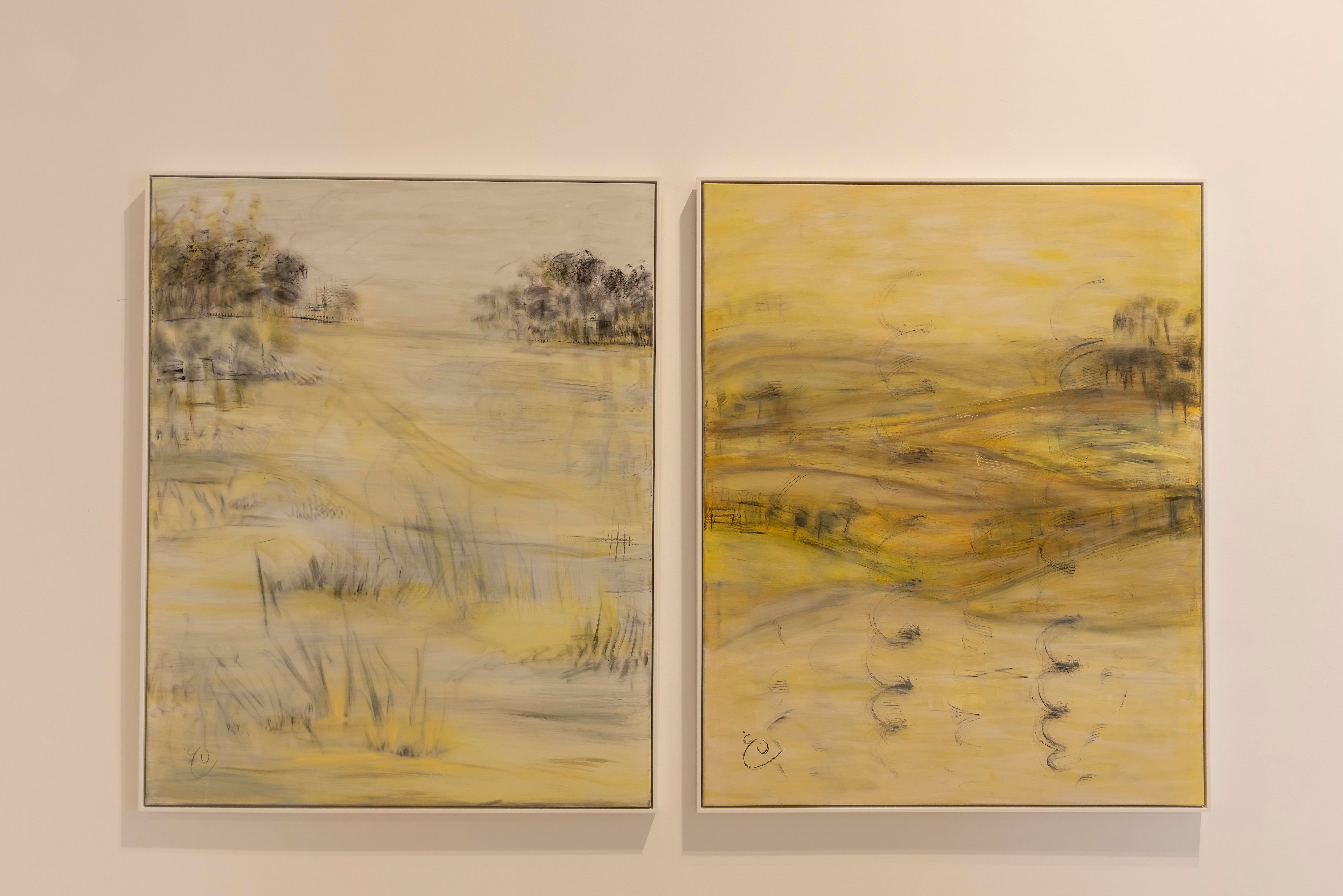 Nujoom Alghanem’s paintings are part of a wider practice that also spans film, poetry, ceramics, cement, resin and digital art. Antonie Robertson / The National