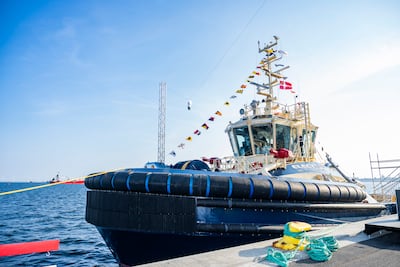 An electric tugboat in Copenhagen, Denmark. Getty Images