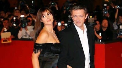 Bellucci and Vincent Cassel attend a film premiere in Rome in 2008.