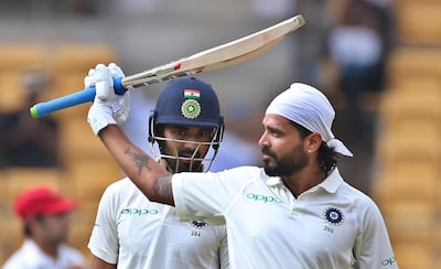 Lokesh Rahul, left, is likely to be pipped by teammate Murali Vijay, right, to the opening spot during the England Test tour. Aijaz Rahi) / AP Photo