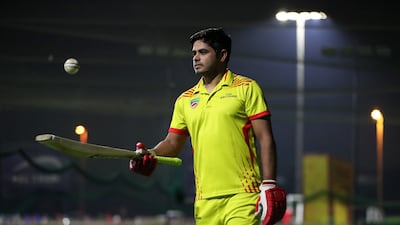 Ali Abid during training at the Zayed Cricket Academy in Abu Dhabi. Pawan Singh / The National