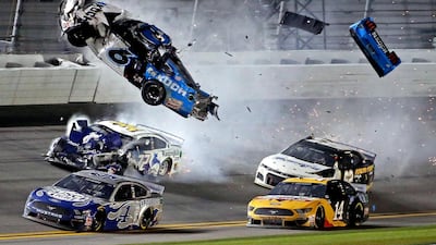 NASCAR Cup Series driver Ryan Newman (6) crashes during the Daytona 500 at Daytona International Speedway, Florida. Reuters
