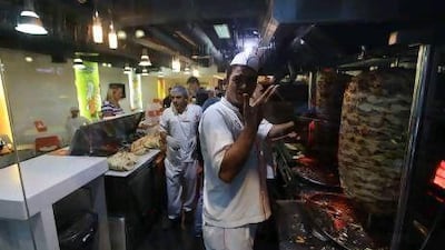 The Shish Shawerma restaurant is extremely popular with evening diners. Ravindranath K / The National