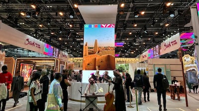 The Saudi Arabia stand. The kingdom has by far the biggest footprint at the World Travel Market in London. Matthew Davies / The National