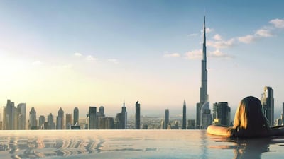 7. The view from the rooftop pool at SLS Dubai. The hotel is set to welcome guests in Q2. Courtesy SLS