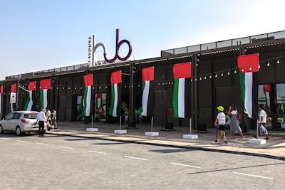 The exterior of Flavours Hub in Masdar Park. Victor Besa / The National