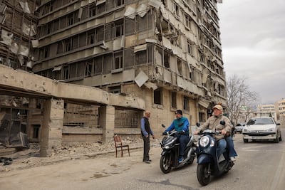 The wreckage of Gandhi Hotel Hospital in Tehran. Reuters