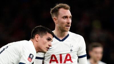 Tottenham's Christian Eriksen and Erik Lamela. EPA