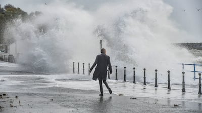 Waves crash in Whitehead. PA