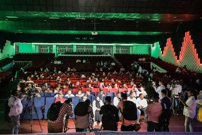 Viewers wait for the first screening of Somali films at The Somali National Theatre in Mogadishu. Photo: AFP