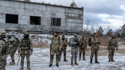 As fears of a Russian invasion have grown in recent months, more Ukrainians have been moved to join territorial defence groups. They aim to provide civilians with military skills and create a reservist army that would support regular forces in the event of an attack. Getty