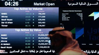 The Tadawul finished up 2.5 per cent at the close after Prince Mohammed bin Salman spoke of the country’s vision for 2030. Hasan Jamali / AP Photo