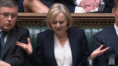 Prime Minister Liz Truss fends off Labour leader Sir Keir Starmer's accusation during Prime Minister's Questions that she has 'crashed the economy'. PA