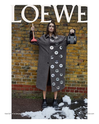 Kaia Gerber, shot by Juergen Teller for Loewe. Photo Juergen Teller for Loewe