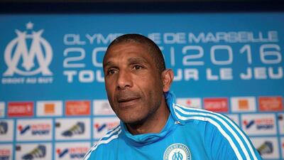 Franck Passi meets the media after being appointed the new manager of Marseille after the sacking of Michel. Bertrand Langlois / AFP