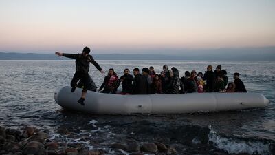 Migrants from Afghanistan arrive on a dinghy on a beach near the village of Skala Sikamias, after crossing part of the Aegean Sea from Turkey to the island of Lesbos, Greece. Reuters