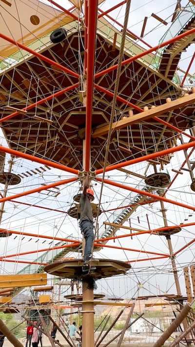 The new Aerial Adventure Park at Hatta Wadi Hub. Photo: Dubai Holding