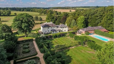 An aerial view of the 20-hectare Steventon House estate in Hampshire, England where author Jane Austen grew up. Photo: Knight Frank and Savills