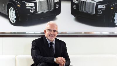 Arno Husselmann says the competition for Rolls-Royce is luxury options such as yachts, not other manufactures. Delores Johnson / The National