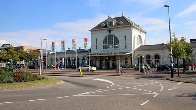 KC4DYW Main 19th century railway station of Leeuwarden, Friesland, The Netherlands