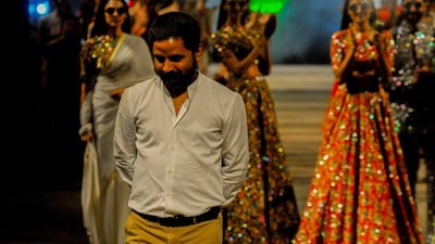 Sabyasachi Mukherjee at Lakme Fashion Week Summer/Resort 2015 on March 17, 2015 in Mumbai, India. Prodip Guha / Hindustan Times via Getty Images