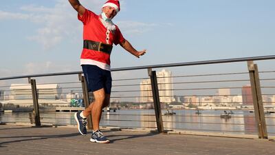 One of the entrants in the fun run