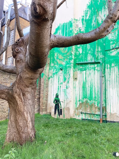 The new suspected work of street artist Banksy is a commentary on nature and the environment. PA