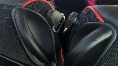 Inside the coach for quarantine transportation. Courtesy Kathryn Wainwright